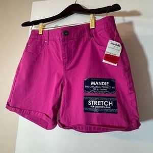 Bandolino stretch short, size 4, bright pink